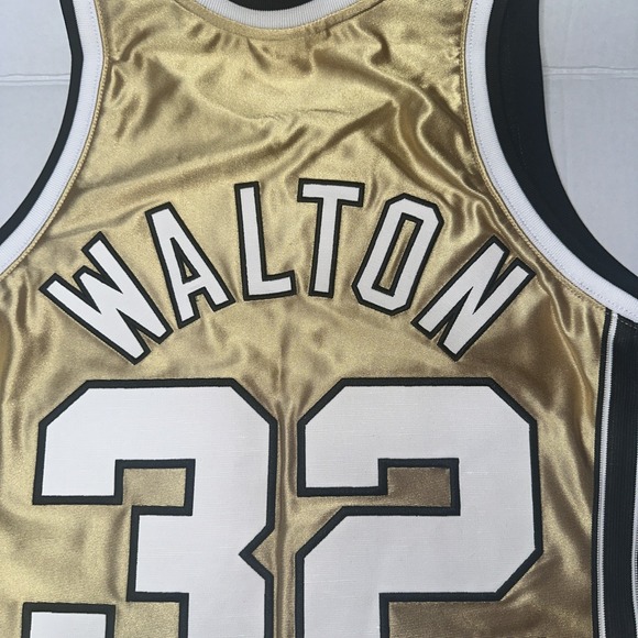 75th Gold Swingman Bill Walton Trail Blazers Jersey NWT Small - Picture 7 of 8